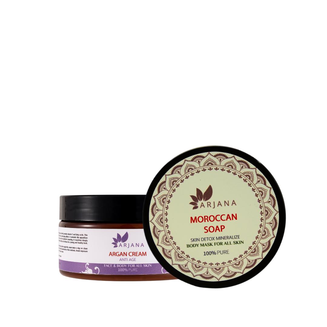 Anti-Aging Cream & Moroccan Soap Combo