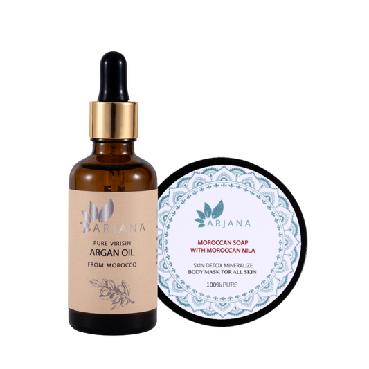 Moroccan Soap with Blue Nila & Argan Oil Bundle